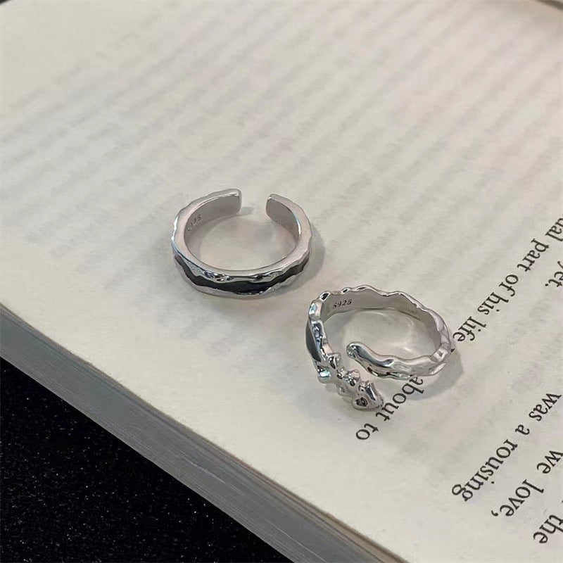 Retro Dripped Glaze Open Ring For Women