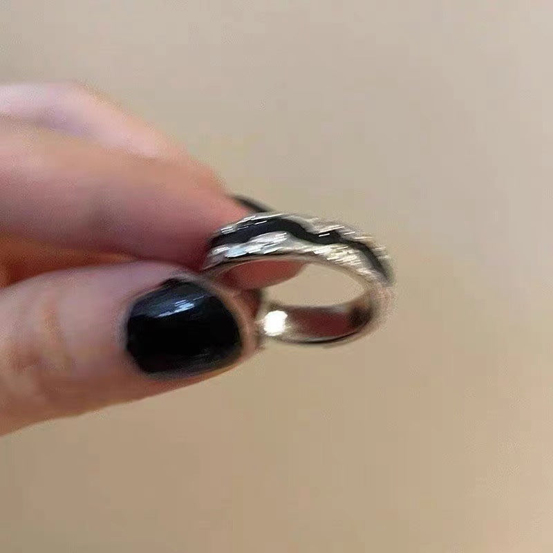 Retro Dripped Glaze Open Ring For Women
