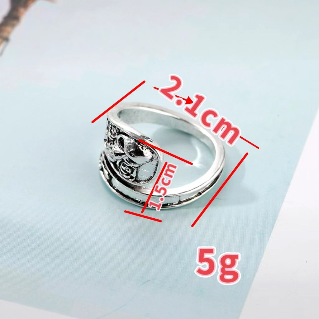 Retro Artistic Skull Ring For Women