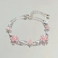 Zircon Cherry Blossom Star And Moon Bowknot Bracelet